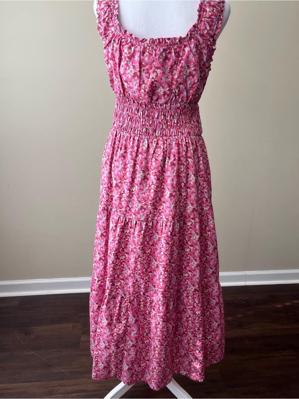 Universal Thread Pink Floral Smocked Maxi Dress